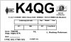 K4QG QSL Card