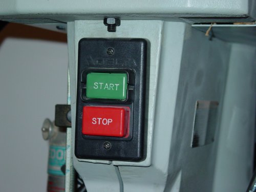 The DC-380 comes with the typical green and red pushbutton (as on my 