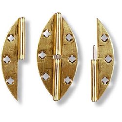These little hinges fit in the slot made by a biscuit joiner. No